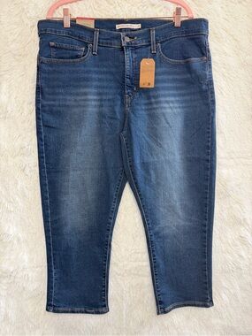 Levi's Womens 311 Shaping Skinny Capri Jeans Size 34 Medium Wash Stretch Denim